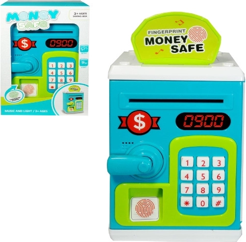 Caja de ahorro electrónica infantil tipo caja fuerte para monedas y billetes