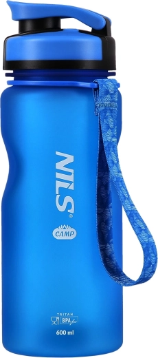 Botella deportiva de tritán para beber de 600 ml – NILS CAMP, azul