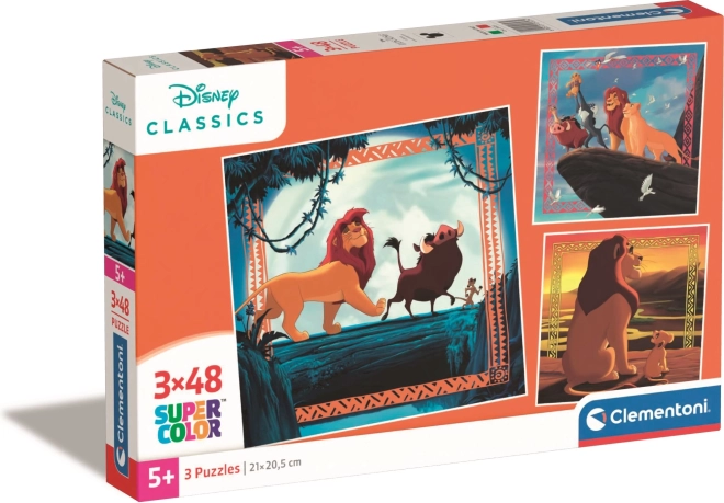 Puzzle El Rey León 3×48 piezas CLEMENTONI