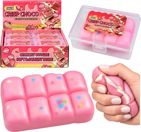 Caramelo de chocolate antiestrés sensorial para apretar, rosa - 1 unidad