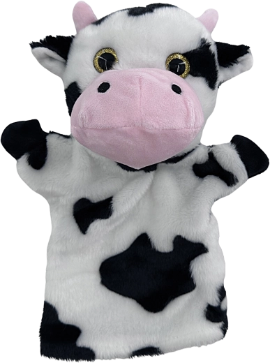 Títere de peluche vaca
