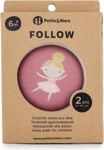 Petite&Mars protectores de rodillas elásticos para gateo Follow dusty rose