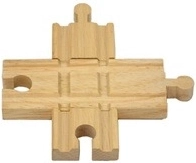Babu vías – cruce de vías de madera, 2 uds