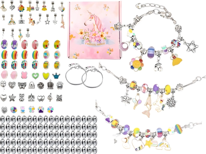 Set para fabricar joyas y pulseras con colgantes y abalorios (mix)