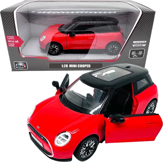 Modelo metálico de coche 1:28 Mini Cooper rojo