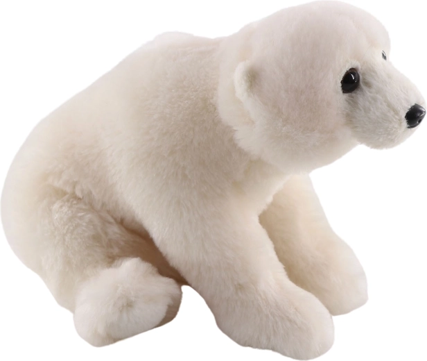 Osito polar de peluche sentado 25 cm