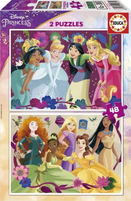 Puzzle Disney Princesas 2x48 piezas