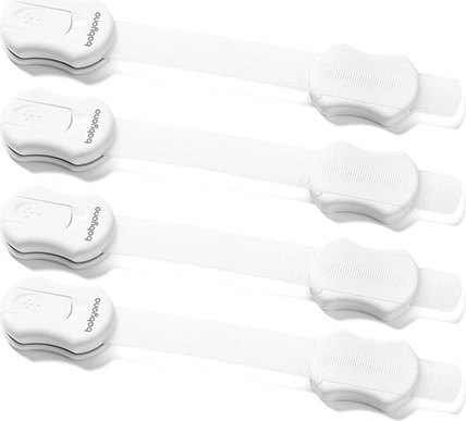 Cierre universal de seguridad infantil BABYONO, blanco, 4 uds