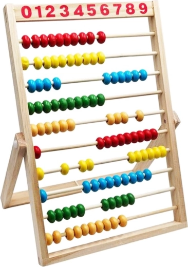 Ábaco de madera con soporte