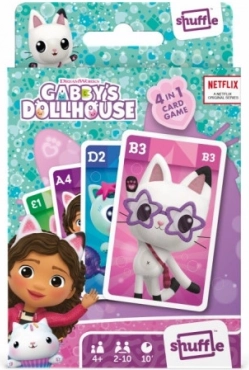 Juego de cartas SHUFFLE La Casa de Muñecas de Gabby 4 en 1