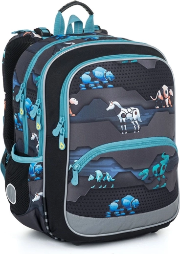 Mochila escolar ligera Topgal Robots animales