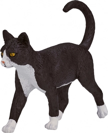 Figura de gato blanco y negro Mojo