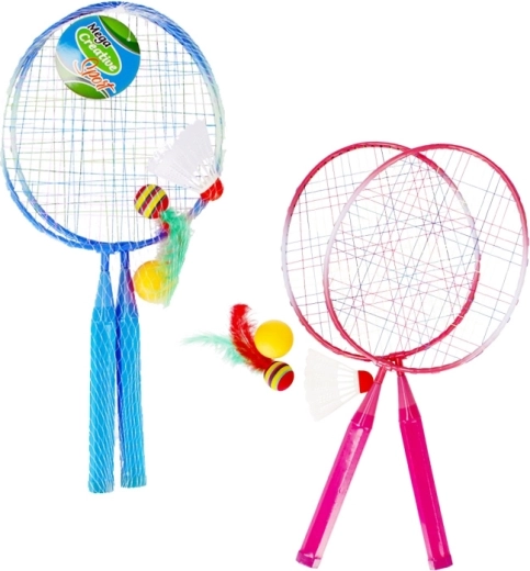 Set de bádminton infantil – raquetas metálicas, volante y pelotas