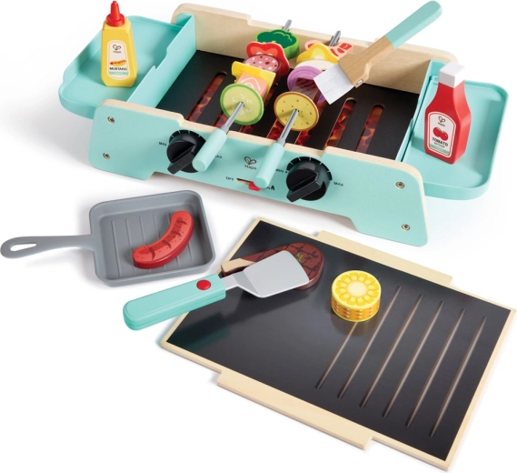 Parrilla BBQ y cocina infantil con efectos de sonido