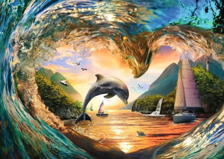 Puzzle Corazón de las olas del mar 1000 piezas RAVENSBURGER