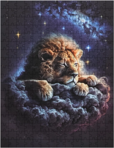 Puzzle infantil león entre las nubes de 300 piezas
