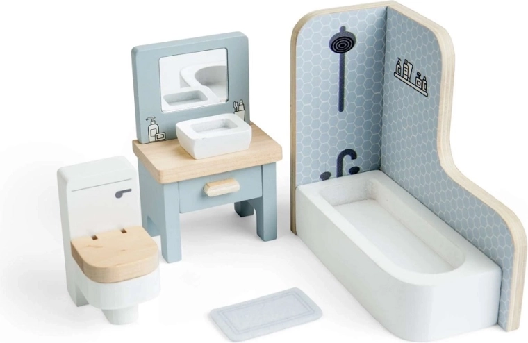 Bigjigs Toys baño de madera para casa de muñecas