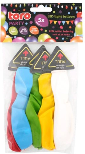 Globos LED luminosos TORO, set de 5 uds