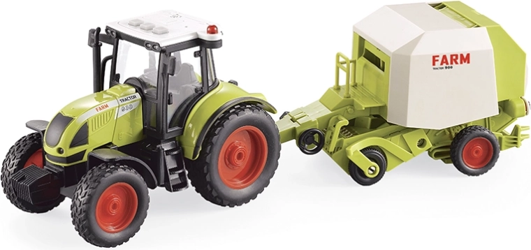 Tractor de granja con remolque 1:16 con luces y sonidos