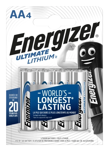 Pilas AA de litio Energizer Ultimate Lithium 1,5 V – 4 uds