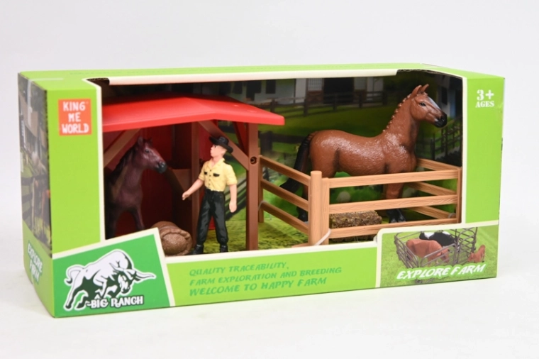 Set de juego de figuras con valla