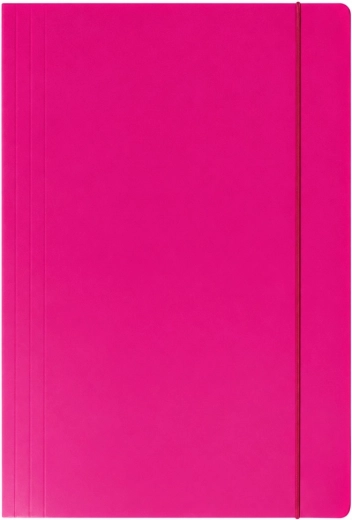 Carpeta de cartón con goma elástica A4+ rosa 300 g/m² - 1 unidad