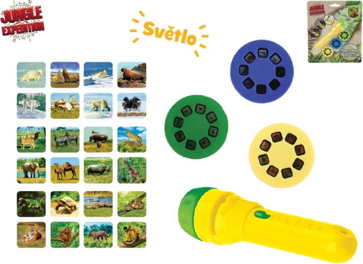 Linterna proyectora Jungle Expedition para niños