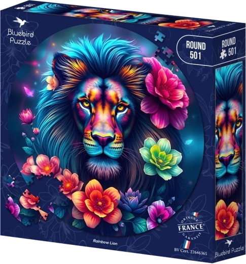 Puzzle redondo Bluebird león arcoíris 501 piezas - 1 unidad