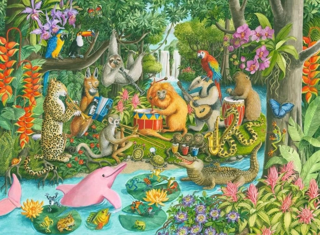 Puzzle Ravensburger Banda de la selva tropical XXL 100 piezas