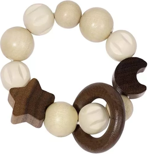 Heimess nature sonajero de madera luna y estrella con anilla