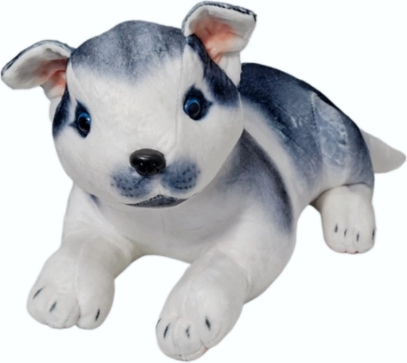 Perro husky de peluche