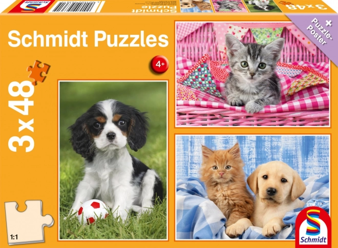 Puzle mis animales favoritos 3x48 piezas