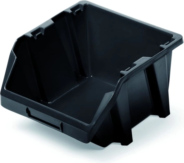 Caja de almacenamiento de plástico Bineer Short 92 × 77 × 60 mm, negra