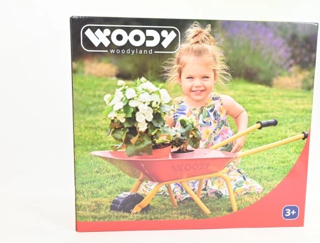 Carretilla de jardín metálica infantil Woody roja de 77 cm