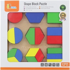Encajable de madera de colores y formas