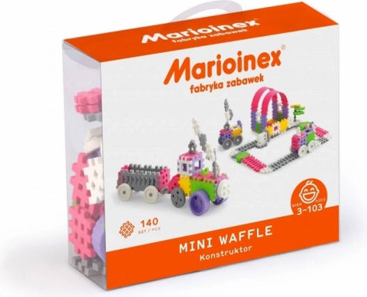 Juego de construcción Mini Waffle Konstruktor 140 piezas – rosa