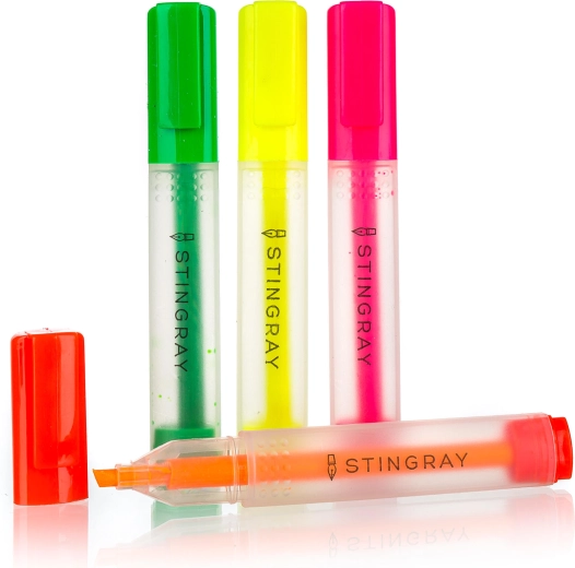 Resaltadores planos mezcla de colores, 4 uds.