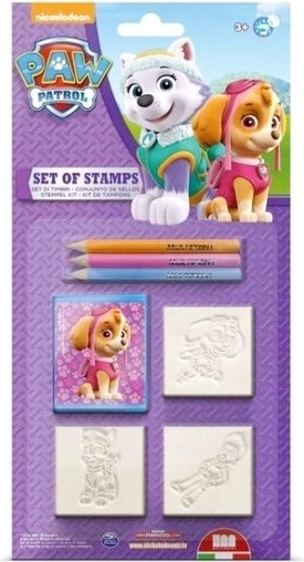 Multiprint Paw Patrol sellos para niñas – set de 3 uds