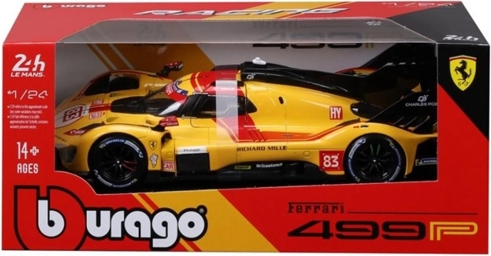 Bburago Ferrari 499P Le Mans amarillo 1:24