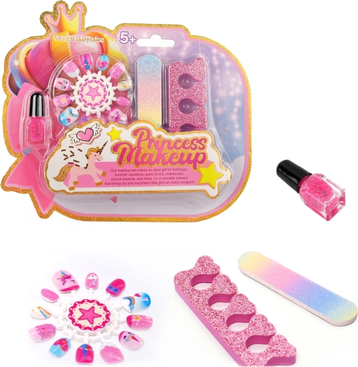 Set de uñas con uñas postizas y separador de dedos 10 cm - 1 unidad