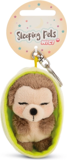 Llavero Nici erizo durmiendo 12 cm en estuche verde