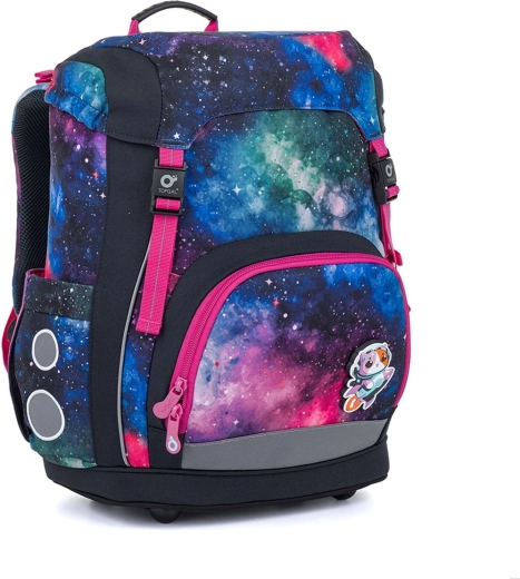 Cartera escolar ligera Topgal KIRA con motivo espacial