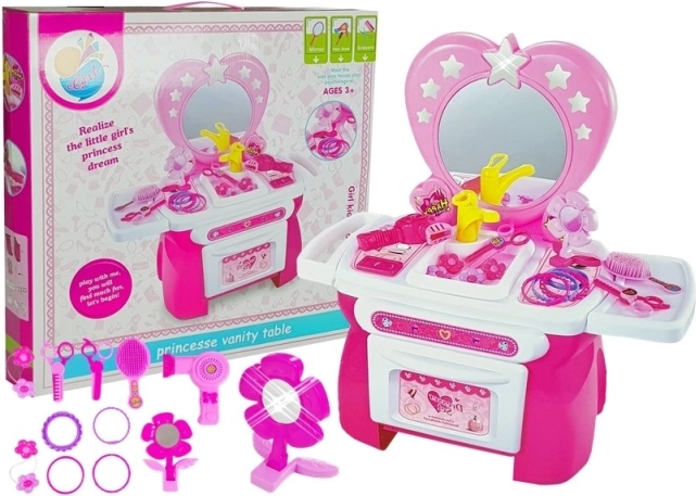 Tocador infantil con accesorios de belleza