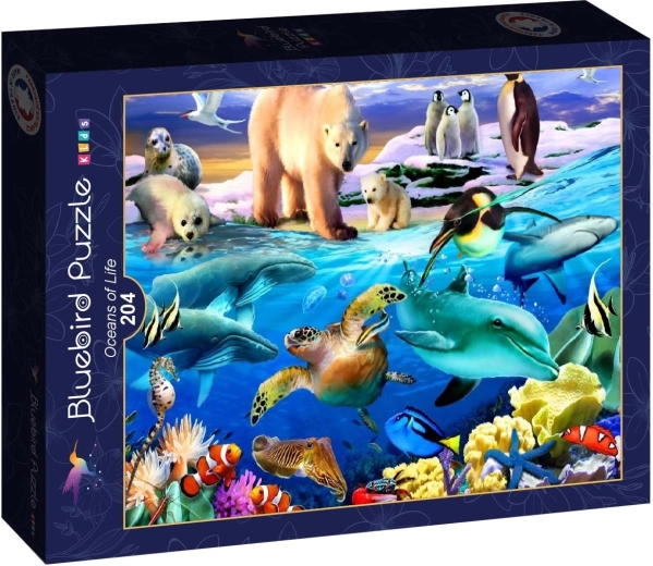 Puzzle Bluebird Océanos de vida 204 piezas
