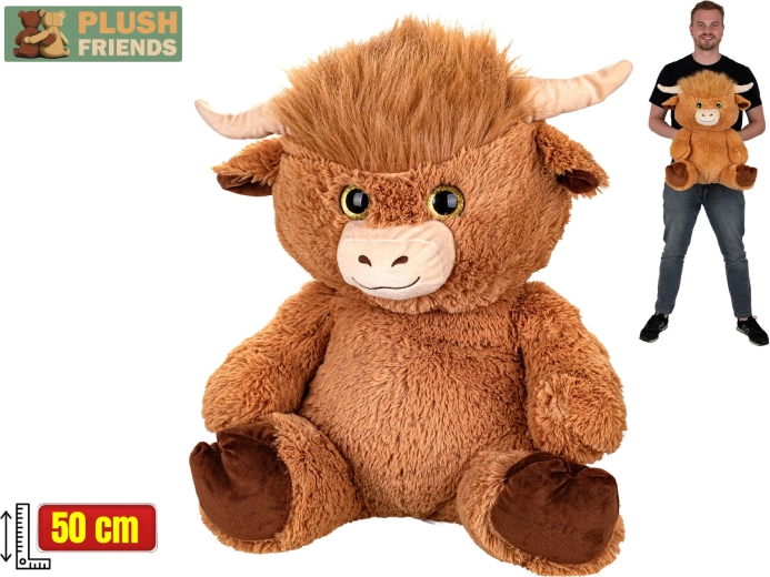 Plush Friends vaca Highland escocesa peluche 50 cm sentada