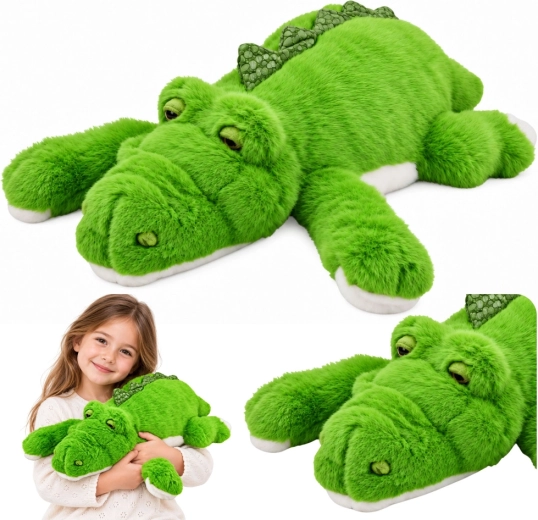 Cocodrilo de peluche verde con patas lastradas de 45 cm