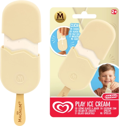 Casdon Magnum classic white – helado de juguete en palito con cobertura de chocolate blanco