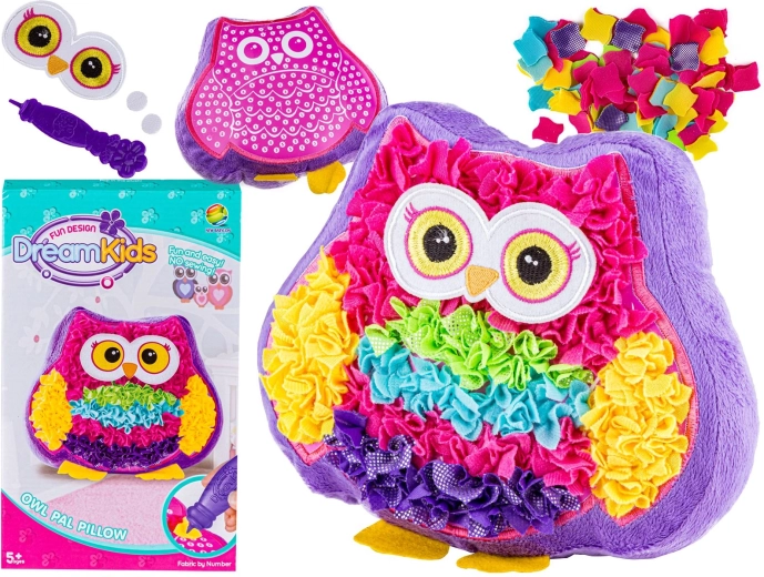 Kit creativo DIY de cojín de peluche búho - 1 unidad