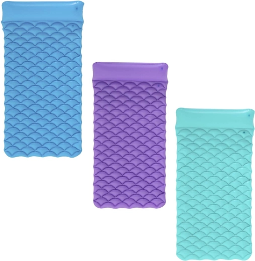 Colchoneta inflable de playa con ventana 213 × 86 cm – turquesa