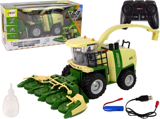 Cosechadora teledirigida con humo, luces y sonido 2.4G 1:24
